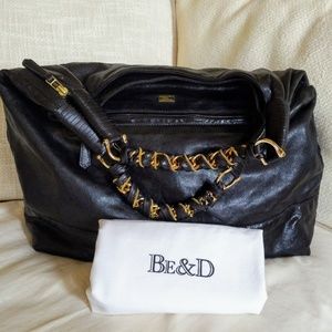 SOLD BE&D Women's Starburst Leather Hobo, Black